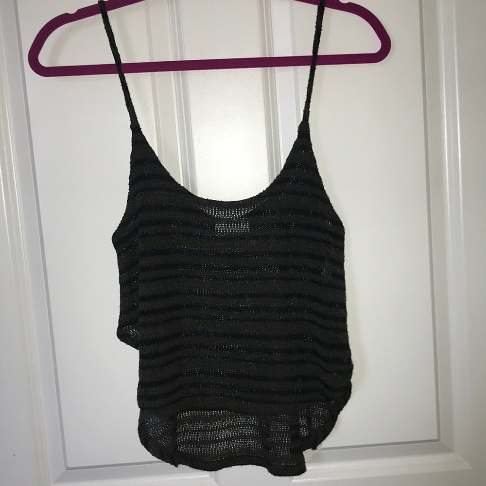 High Low Knitted Crop Top Tank